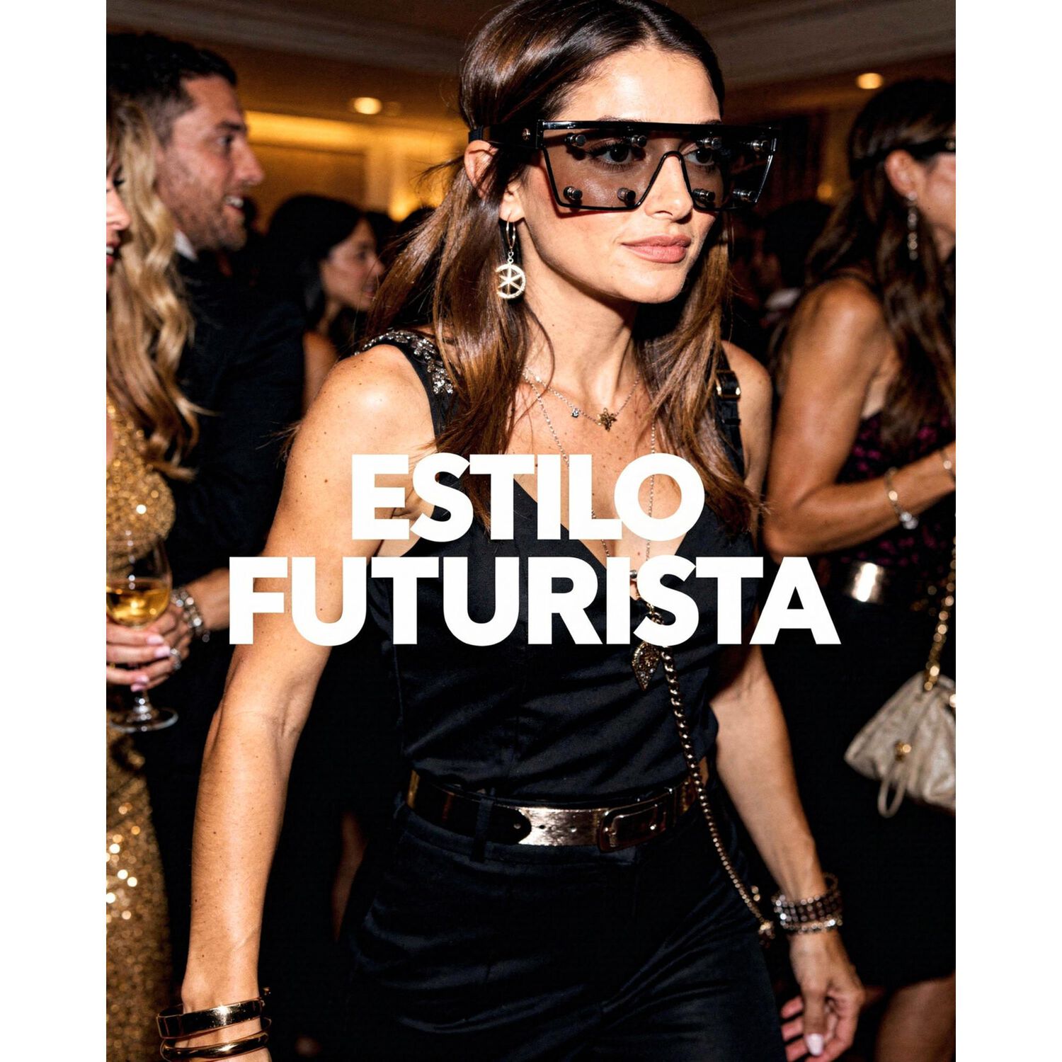 Lentes Retro Urbanos Kpop Steampunk Futuristas Hombre Electr image number 14.0