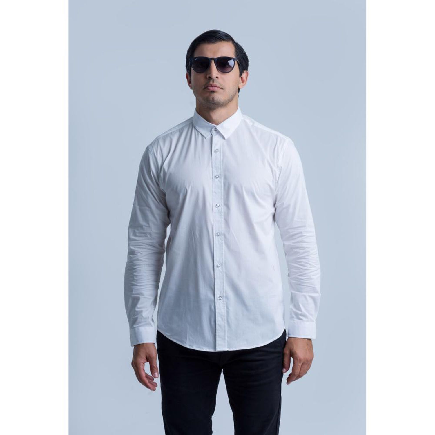 Camisa Lisa Regular Manga Larga Hombre Hummer image number 0.0