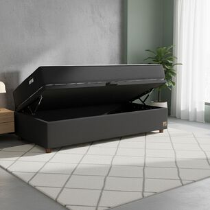 Base Cama Mons Ba&uacute;l 200 Negro / 1.5 Plazas / Base Normal