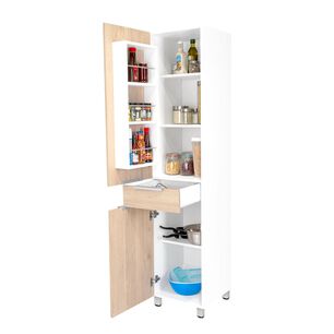 Mueble Alacena 2 Puertas 1 Cajon Fm-011c- Caf&eacute; Claro