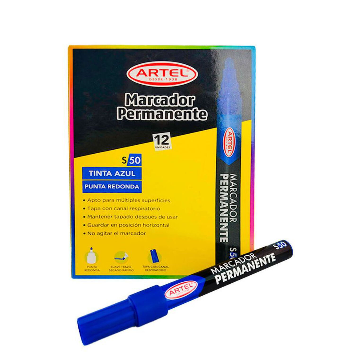 Marc Permanent 50 Artel Pta Redond Azul image number 1.0