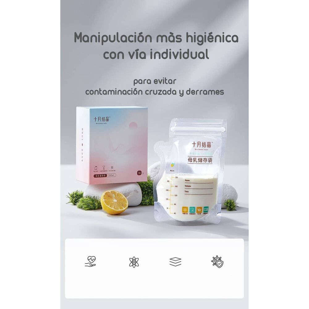 Bolsa Para Leche Maternal 36 Unidades Y 1 Plum&oacute;n Lubabycas image number 1.0