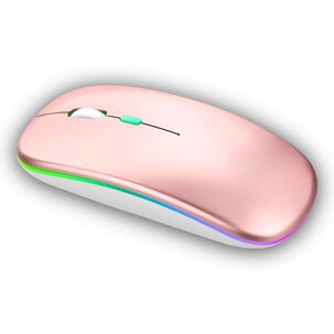 Mouse Dual Inalámbrico Rosado Recargable Bluetooth + Usb 2g