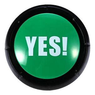 Botón Entretenido ¡yes! Con Sonido El Gran Boton Verde