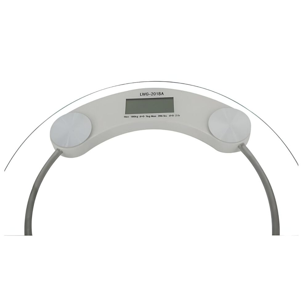 Bascula Digital Vidrio Hasta 180kg Redonda Pesa Pantalla Lcd image number 1.0