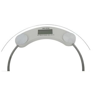 Bascula Digital Vidrio Hasta 180kg Redonda Pesa Pantalla Lcd