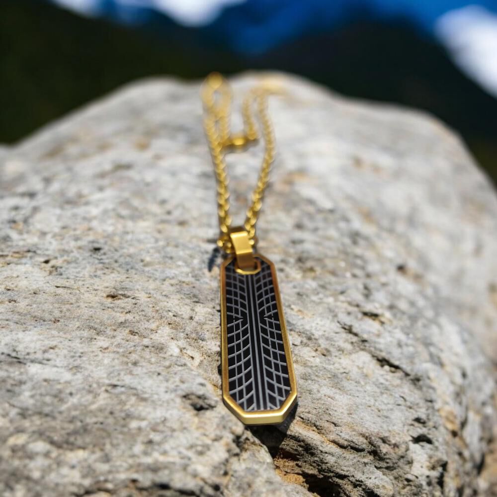 Cadena De Hombre Cat J001n00129 Dorado-negro image number 3.0