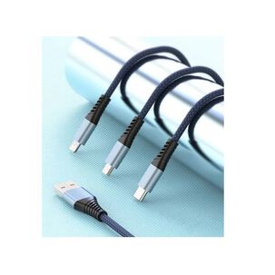 Cable 3 En 1 Compatible Con Iphone, Micro Y Tipo C Master-g