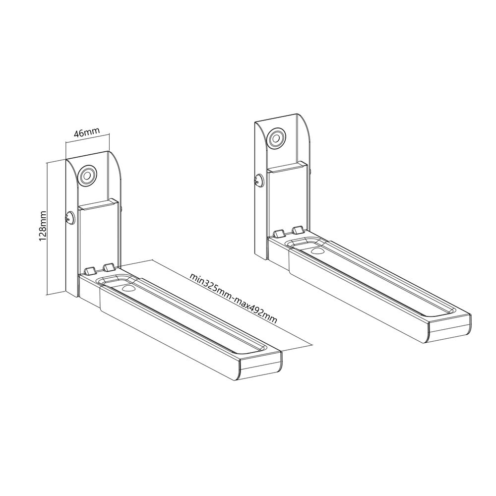 Soporte Microondas Plegable Negro Mb-6black - Brasforma image number 4.0