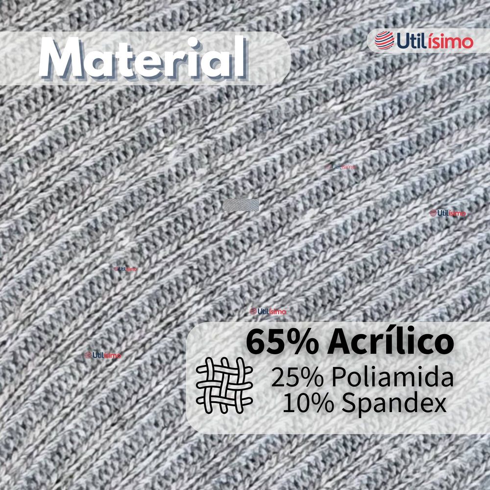 Pack 6 Calcet&iacute;nes Escolares Corto Acrilico Gris Ni&ntilde;o Juvenil image number 6.0