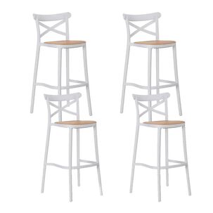 Pack 4 Taburetes Danubio Blanco (65 Cm)