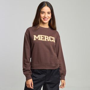 Polerón Estampado Regular Cuello Redondo Mujer Freedom