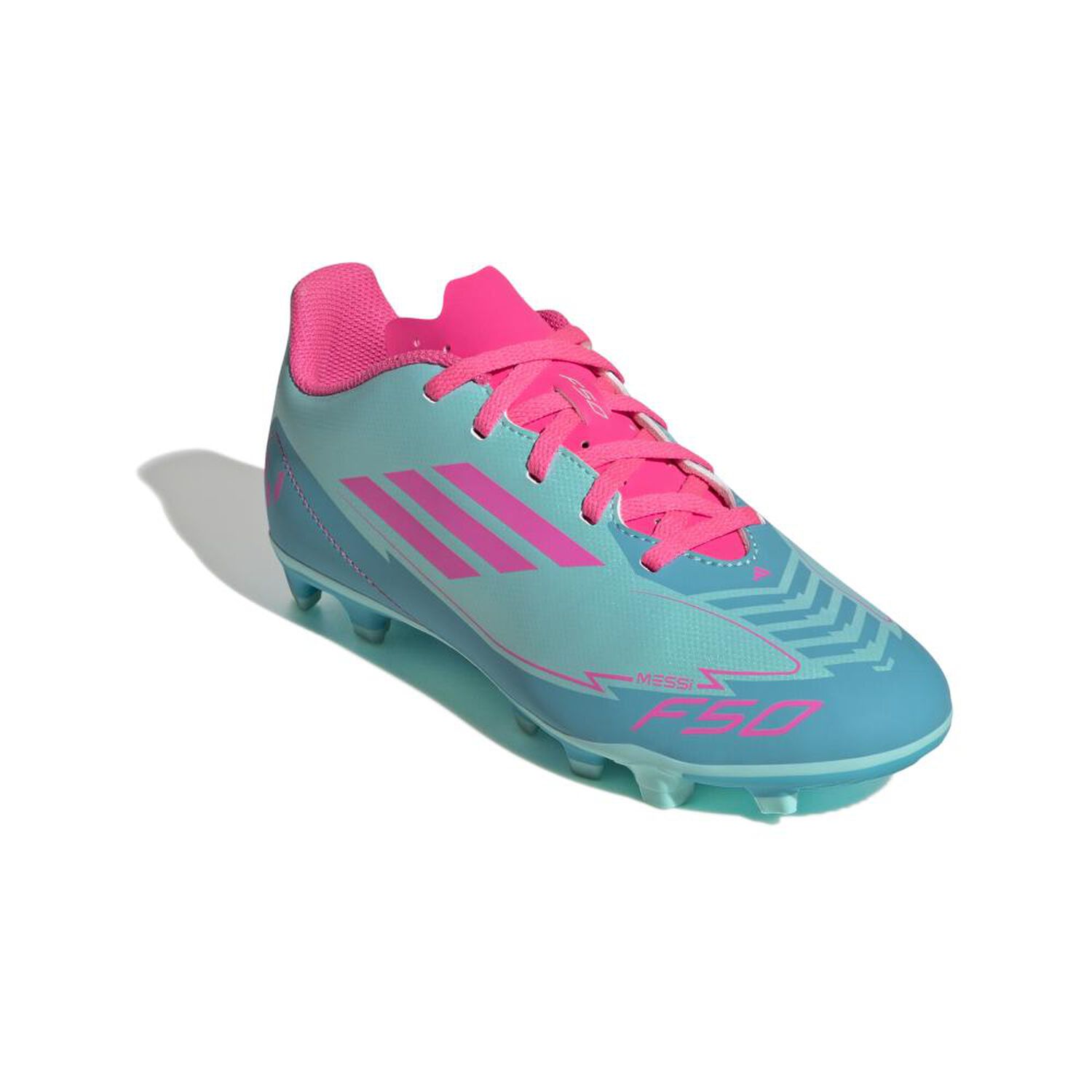 Zapato De F&uacute;tbol Ni&ntilde;o Adidas F50 Club Fg/mg J Messi Agua Marina image number 0.0