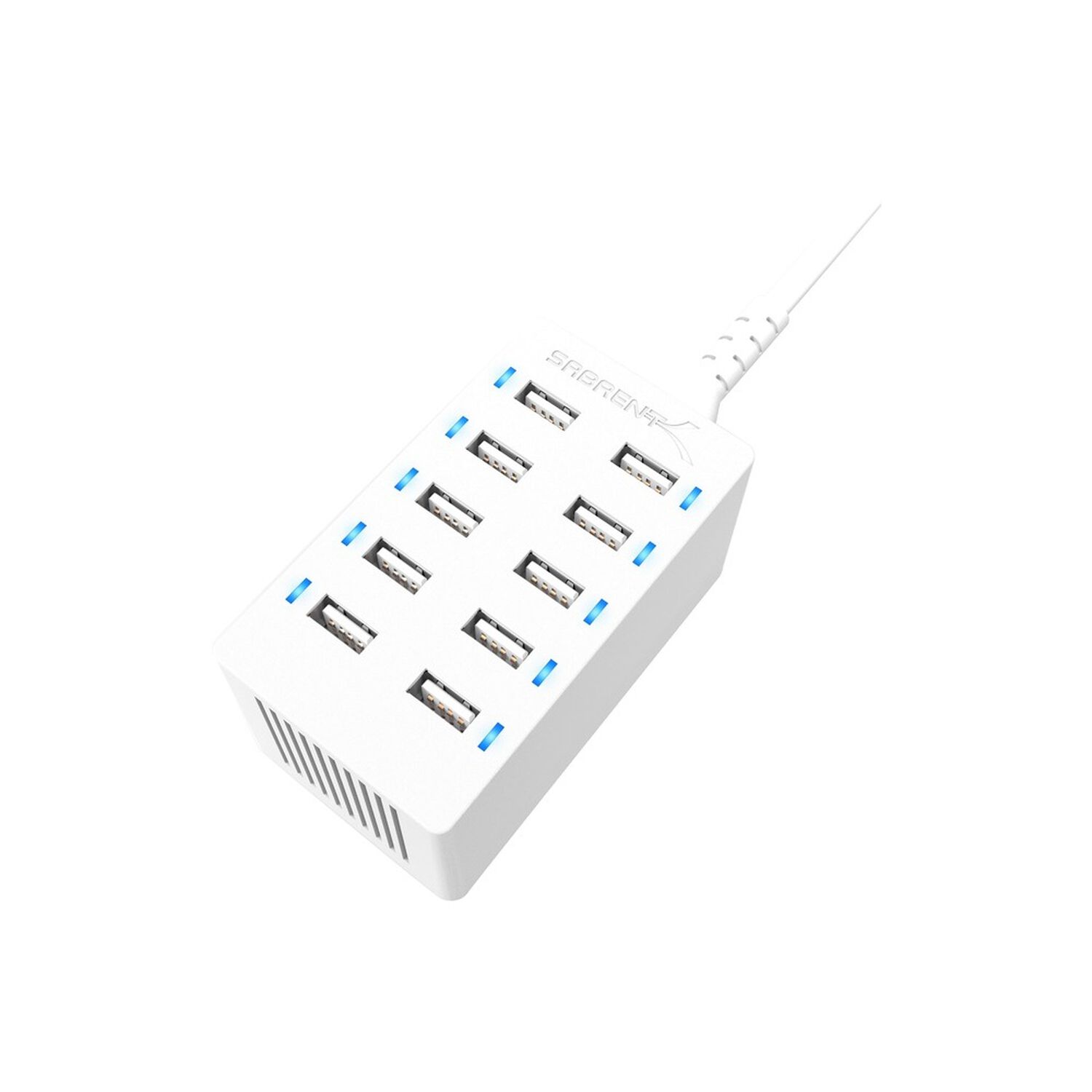 Estaci&oacute;n De Carga M&oacute;vil Usb-a De 10 Puertos Carga Rapida 60w Compatible Con Samsung, Lphone, Lpad Y Mas &ndash; Blanco image number 0.0
