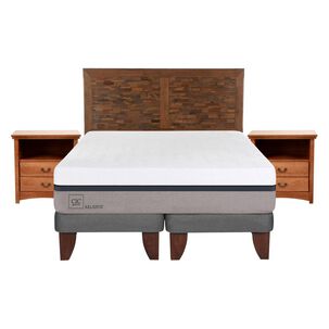 Cama Europea Cic Balance / King / Base Dividida + Set De Maderas