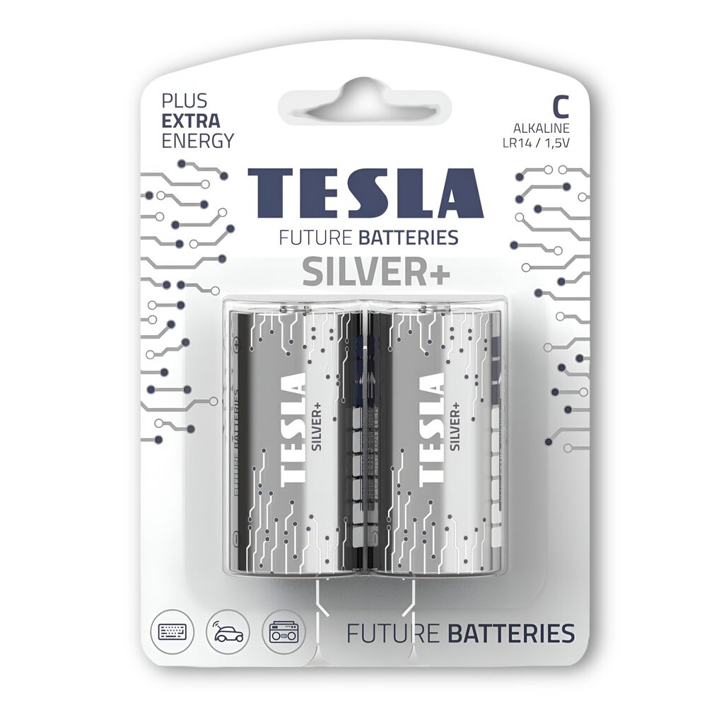 Pack 12 Pilas C Tesla Silver+ Alkaline Plus Extra Energy image number 0.0