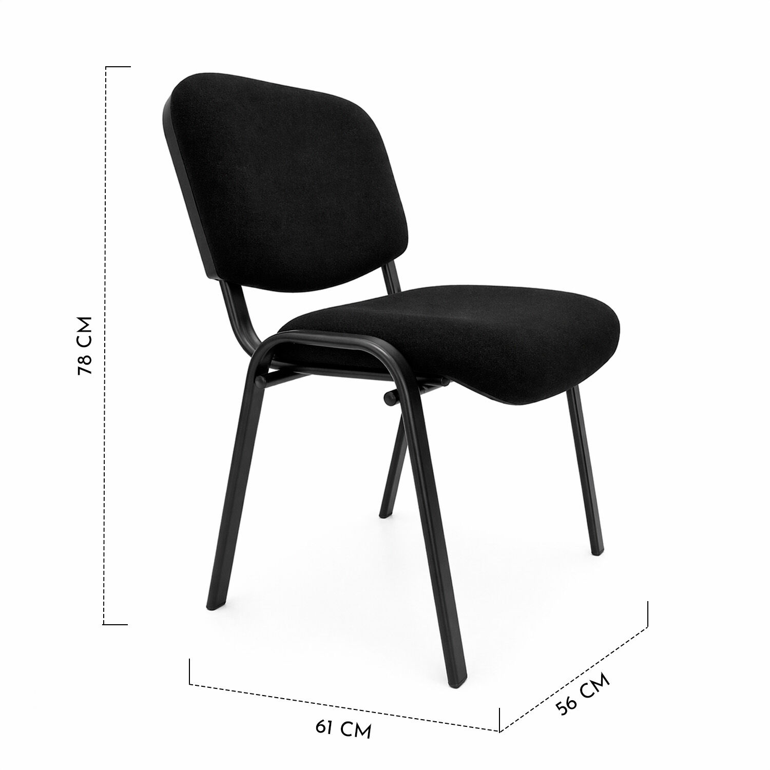 Silla De Visita Iso Confident Negra image number 7.0