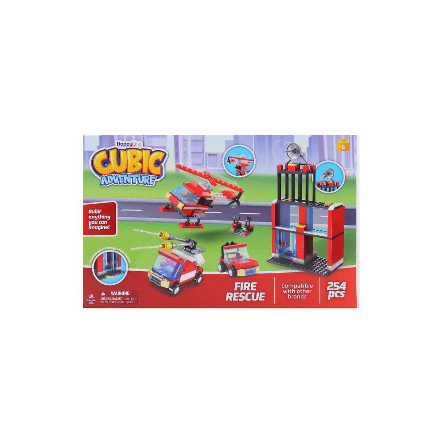 Bloques 254 Pzas - Bombero Happy Line image number 0.0