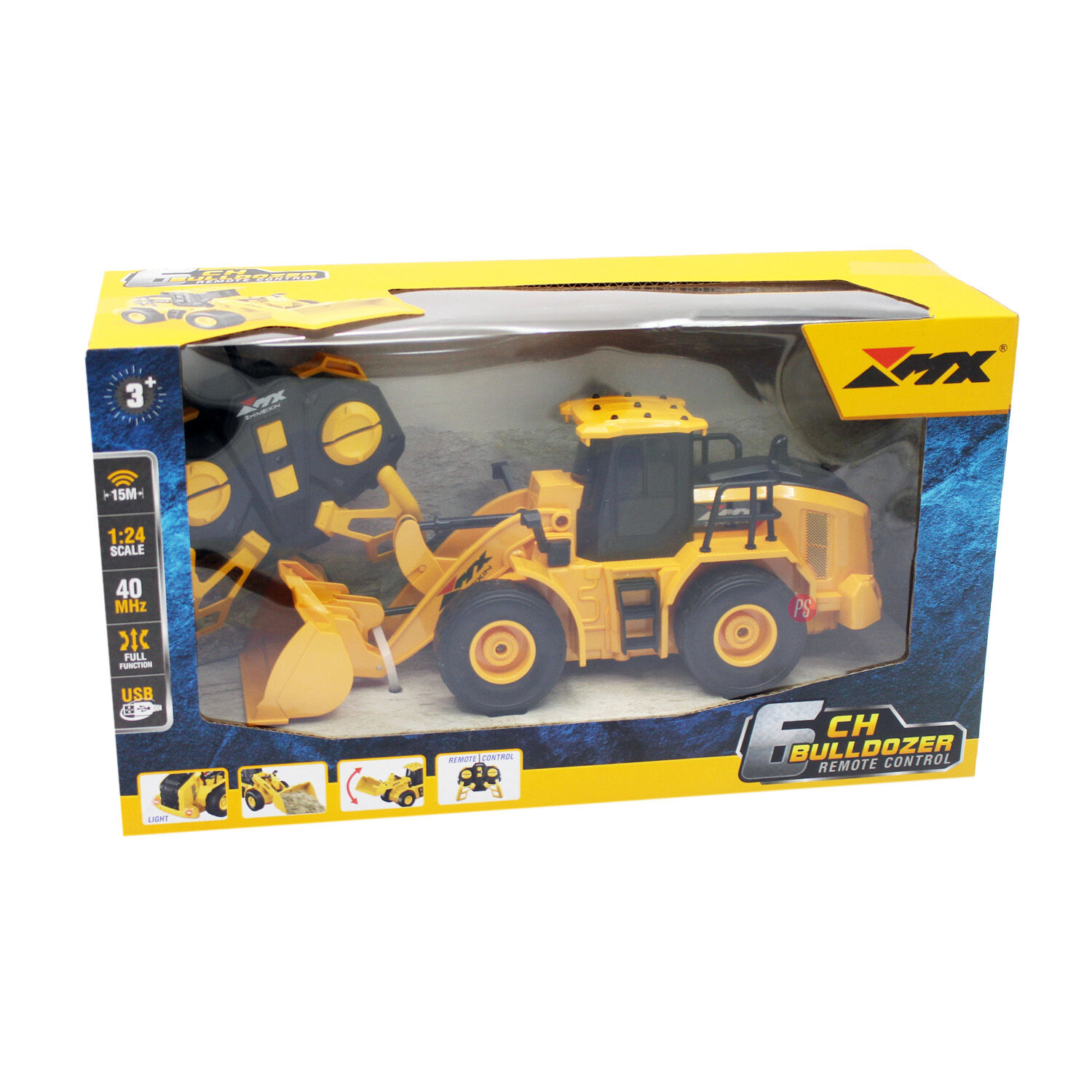 Excavadora Juguete Rc Luz Y Sonido Recargable Escala 1:24 - Ps image number 4.0