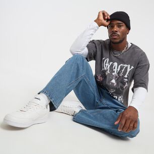 Jeans Lavado Tiro Medio Baggy Hombre Rolly Go