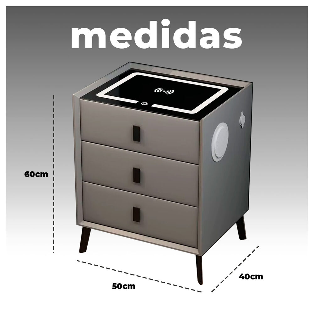 Mesa De Noche Inteligente Con Cajones Y Tecnología Integrada image number 5.0