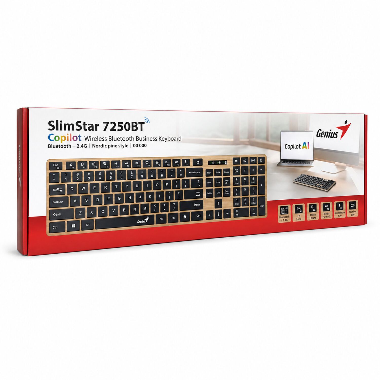 Teclado Dual Wireless Bluetooth + Usb 2g Slimstar Copilot Ai image number 4.0
