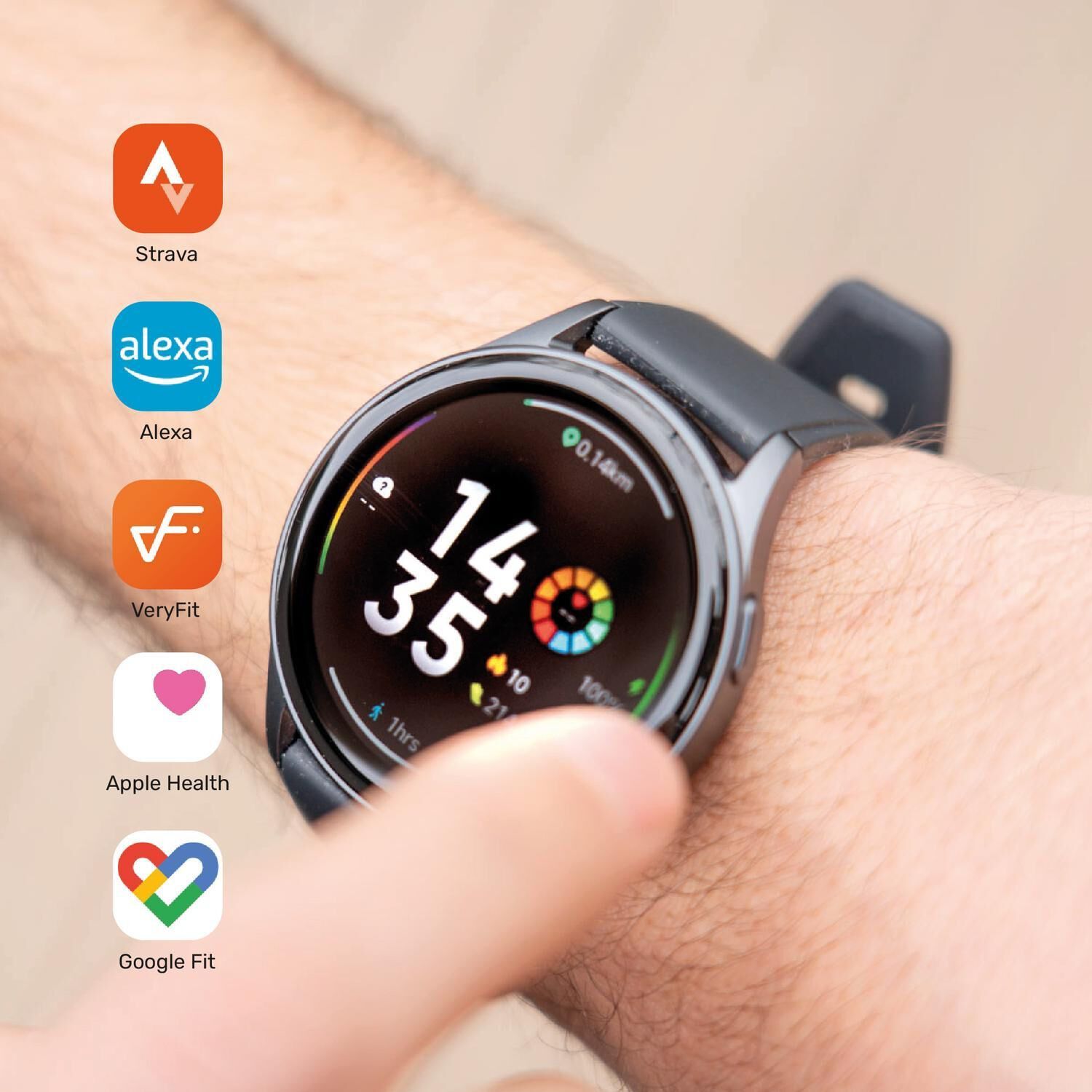 Reloj Smartwatch Lhotse Vibe 05 Gps Black 45mm image number 2.0