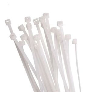 Amarras Plásticas Blancas 100un 5x380mm - Generico