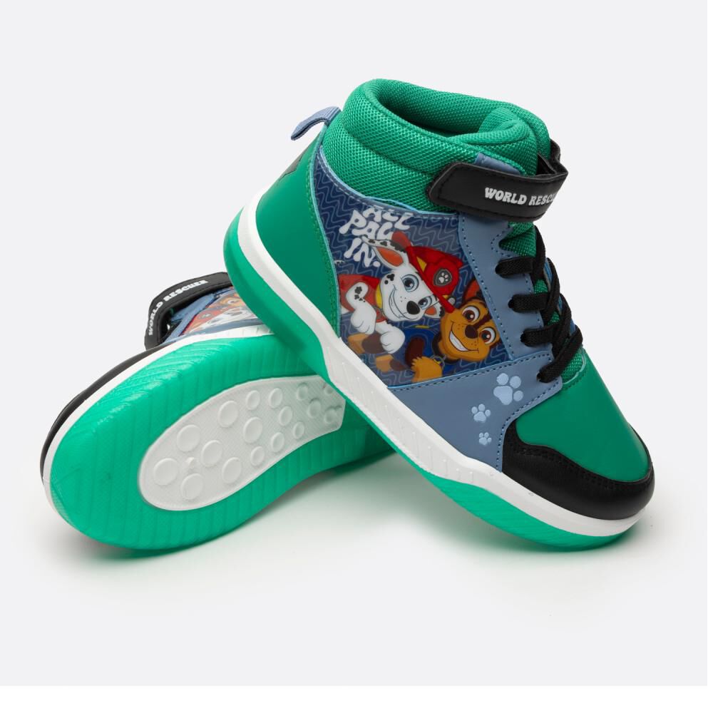 Zapatilla Infantil Con Luces Niño Paw Patrol Verde image number 2.0