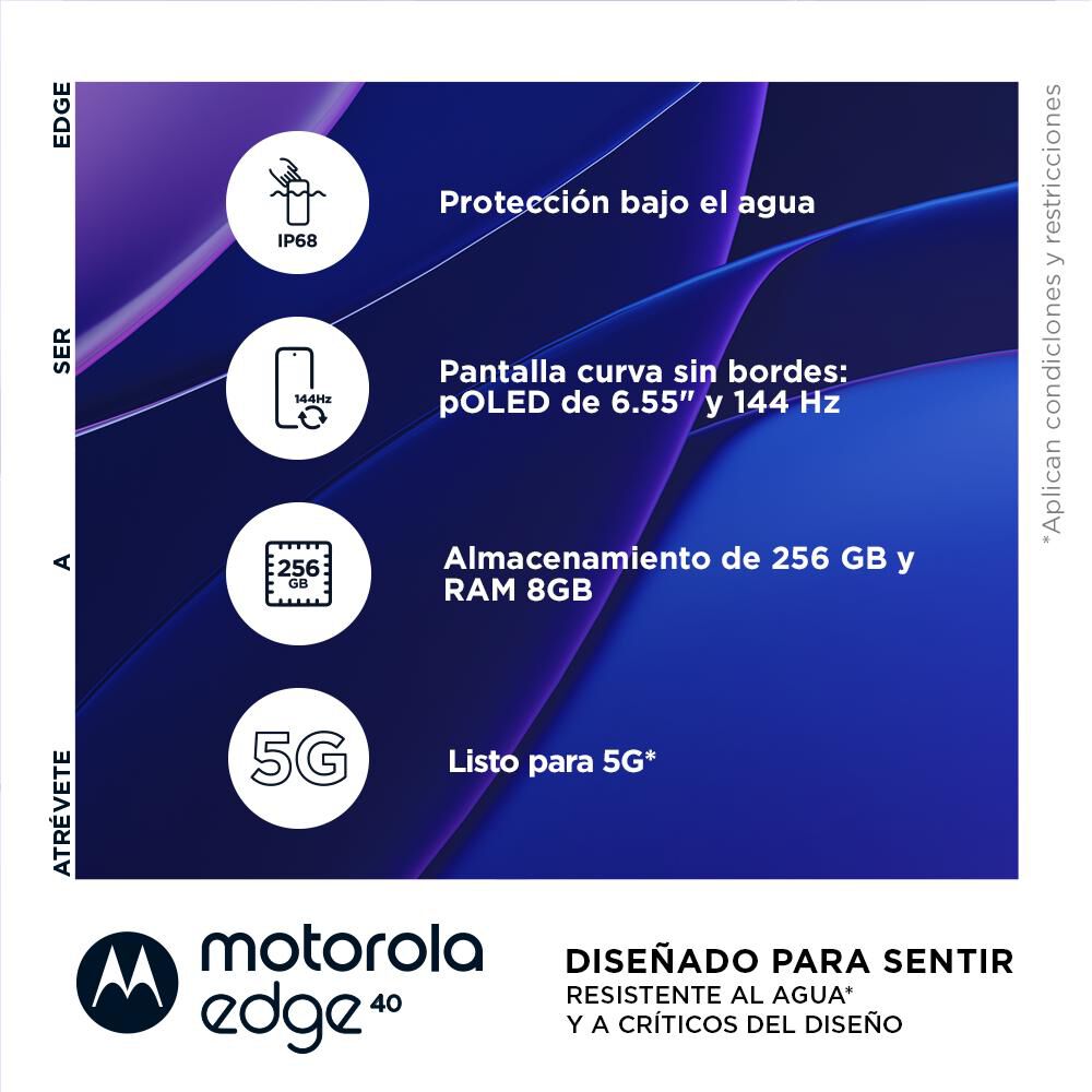 Smartphone Motorola Moto Edge 40 / 5G / 256 GB / Liberado image number 1.0