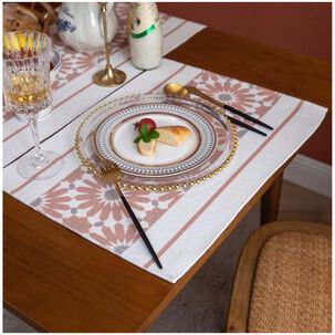 Camino De Mesa + Individuales Set De 7 Piezas 35x180cm Mod04