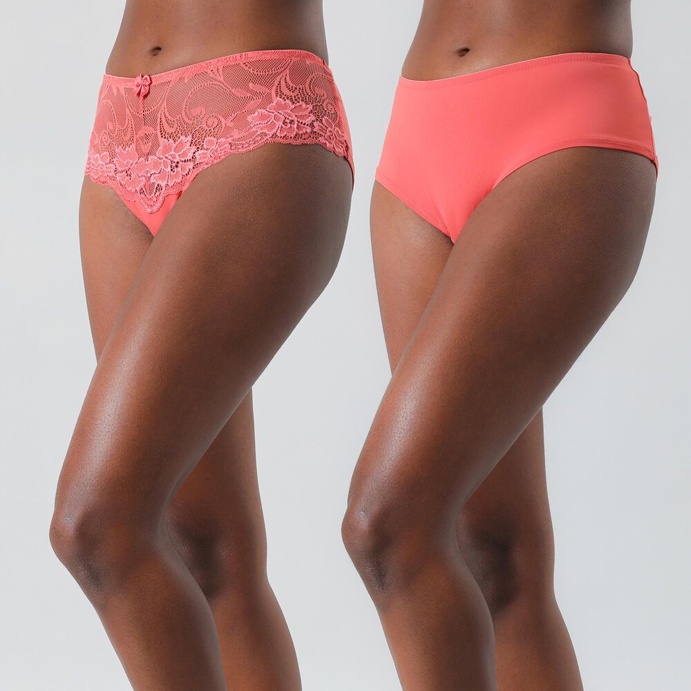 Pack 2x Pantaleta Con Encaje Mujer Flores 10757-190 image number 0.0