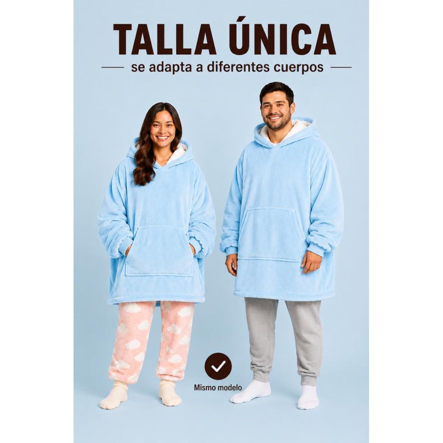 Poleron Felpa Capucha Manta Polar Invierno Unisex Talla Unic image number 46.0