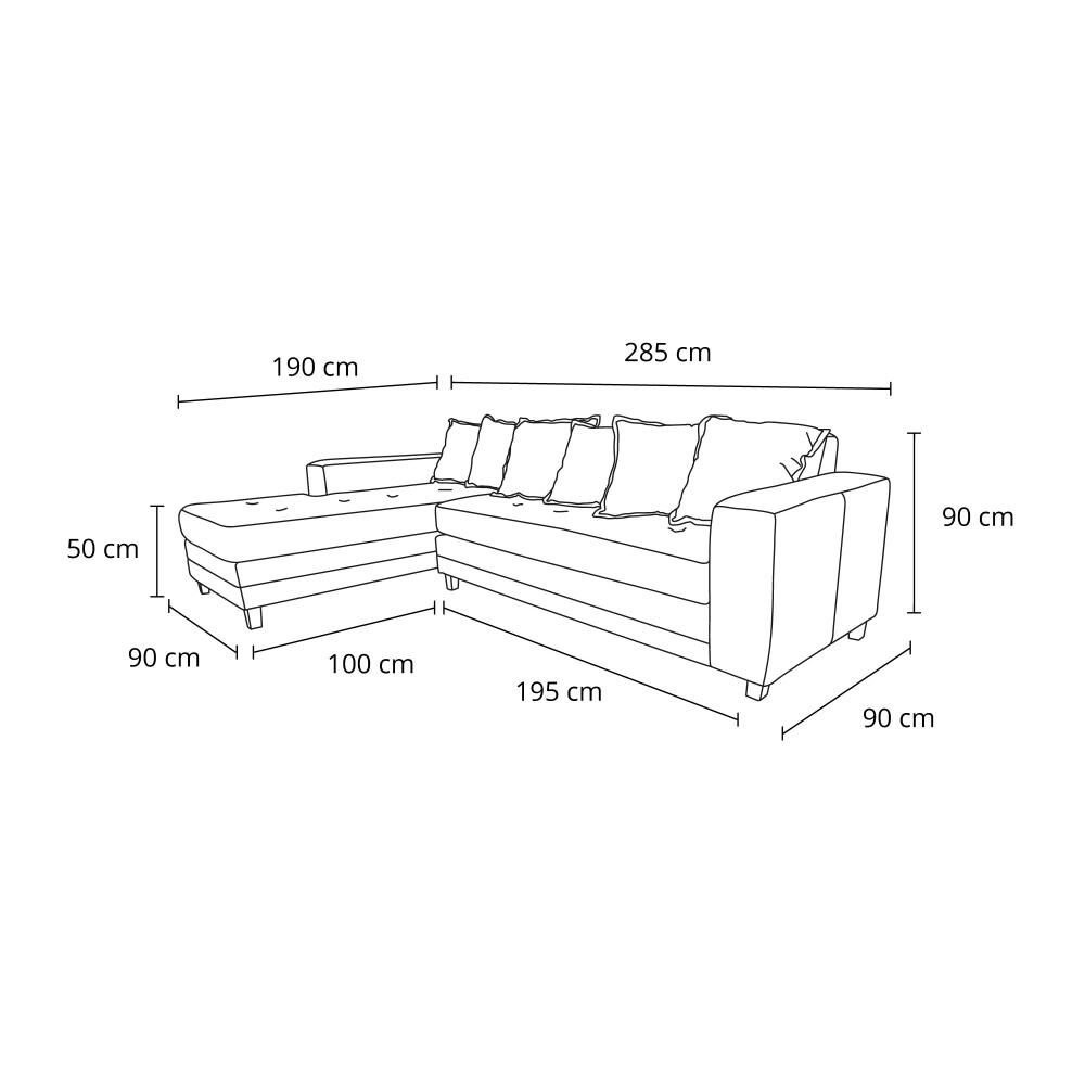 Sofá Seccional Living Factory New Venecia / 4 Cuerpos image number 7.0