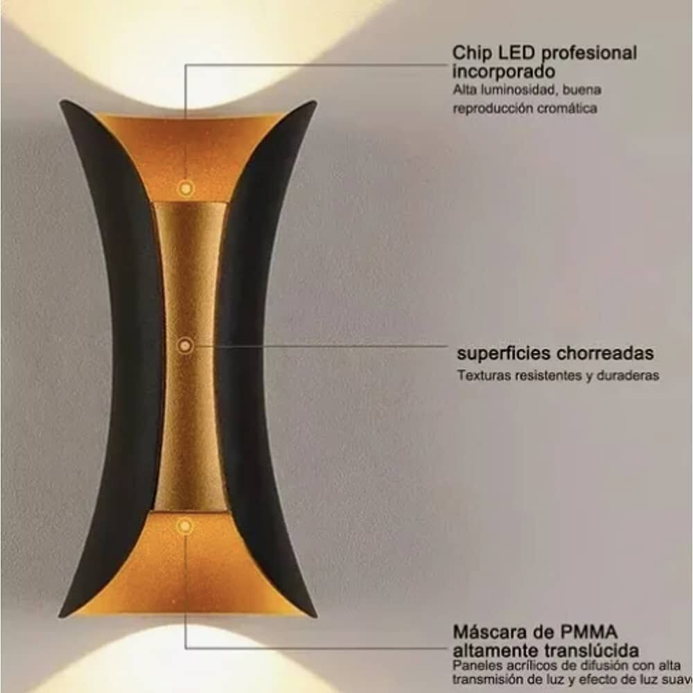 Aplique Led C&aacute;lida Moderno Impermeable image number 5.0