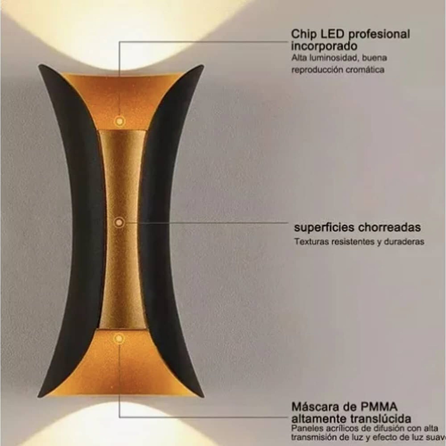 Aplique Led C&aacute;lida Moderno Impermeable image number 5.0