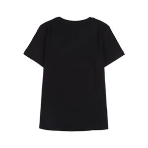 Polera Lisa Con Estampado Frontal Manga Corta Cuello Redondo Mujer Geeps