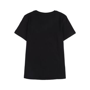 Polera Lisa Con Estampado Frontal Manga Corta Cuello Redondo Mujer Geeps