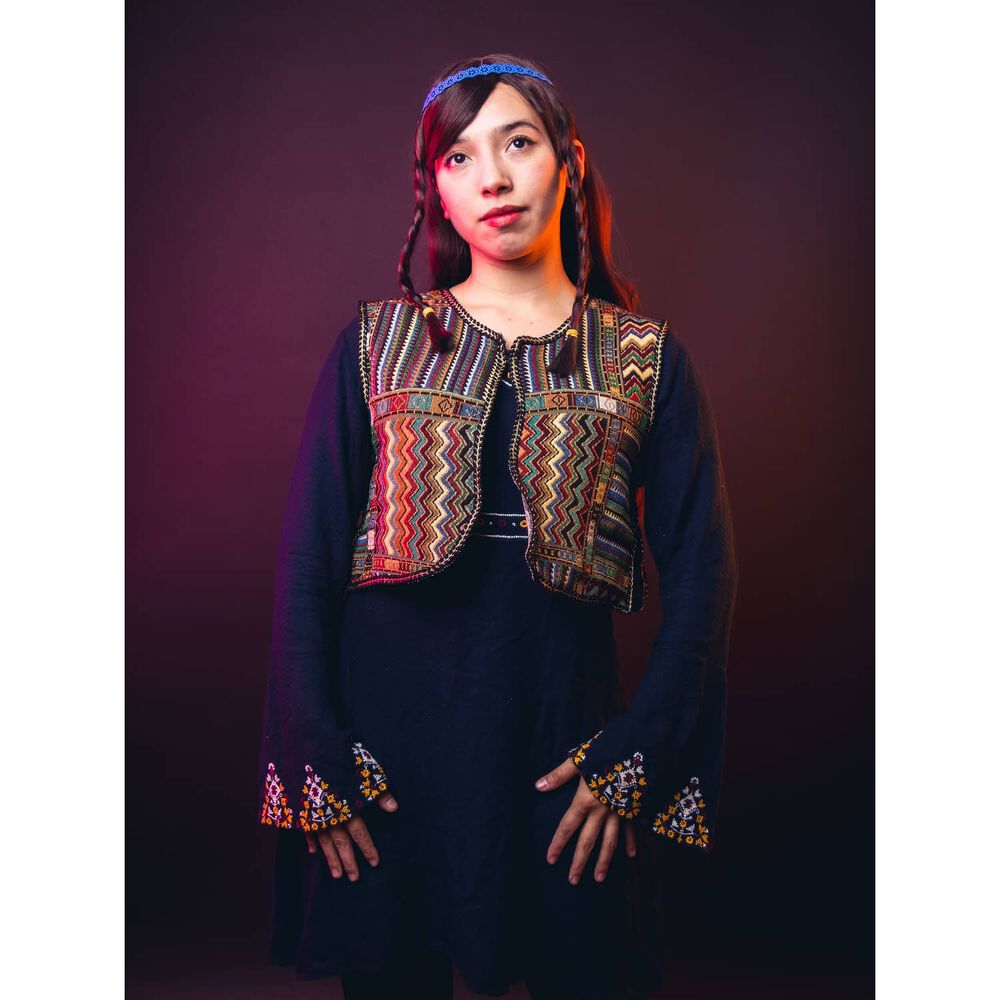 Chaqueta Y Diadema Cintillo Hippie Disfraz Accesorio image number 2.0