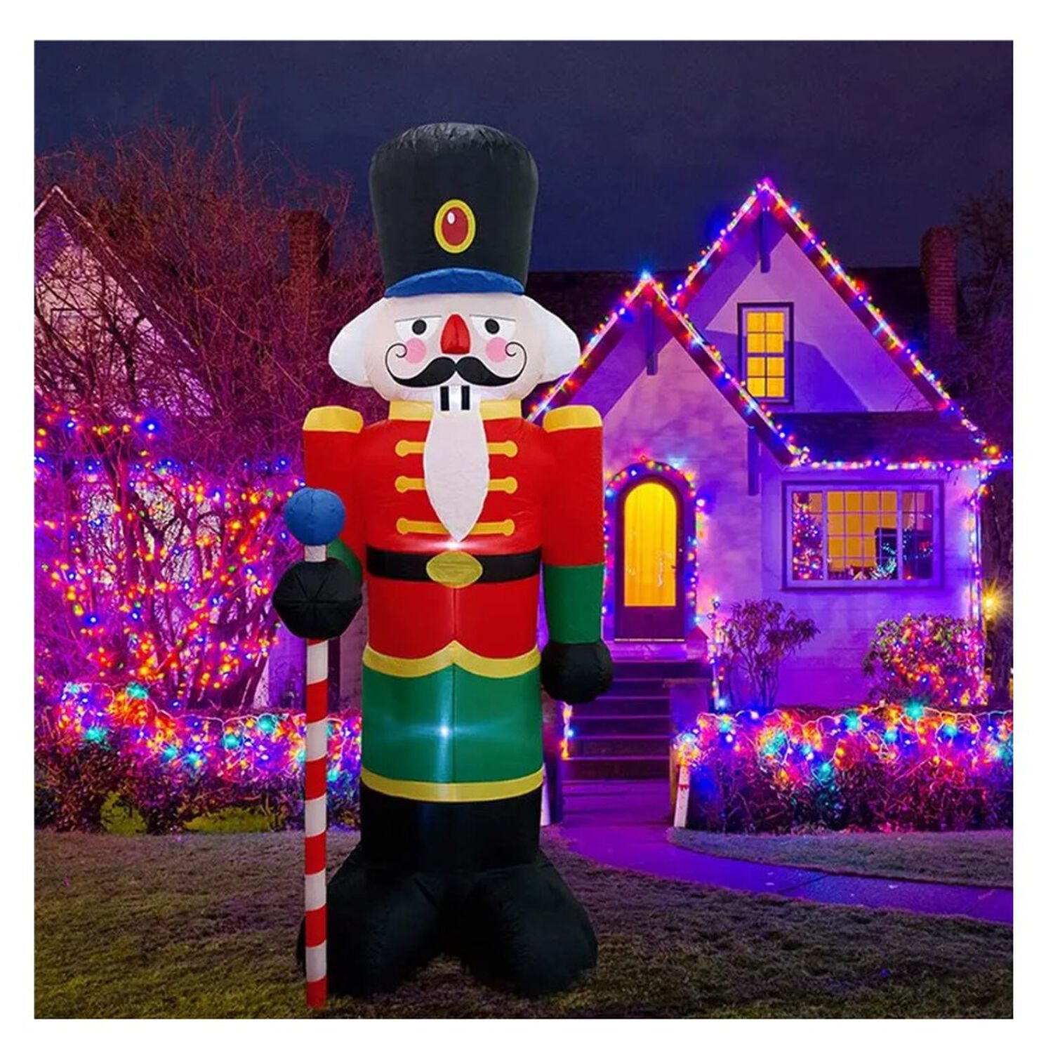 Soldado Cascanueces Inflable Navidad Con Luces Led 240cm image number 2.0