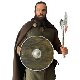 Escudo Y Hacha Medieval Vikinga Cosplay Accesorio Disfraz