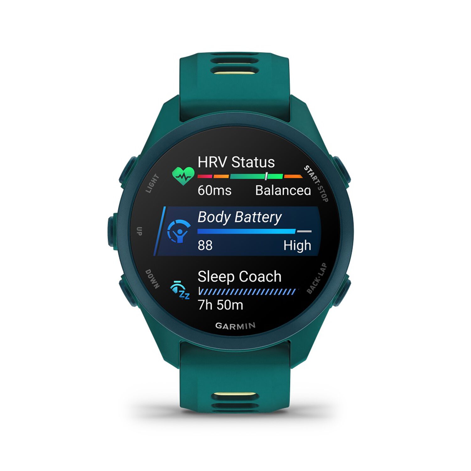 Smartwatch Forerunner 170 Music Teal Green/citron Garmin image number 4.0