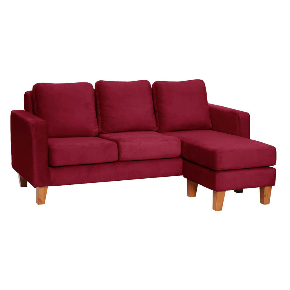 Seccional Venecia Intercambiable Tela Velvet Burdeo image number 1.0