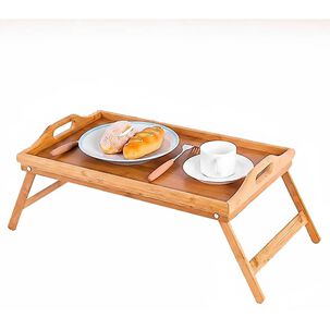 Bandeja Desayuno Cama Plegable Madera Natural Multifuncional