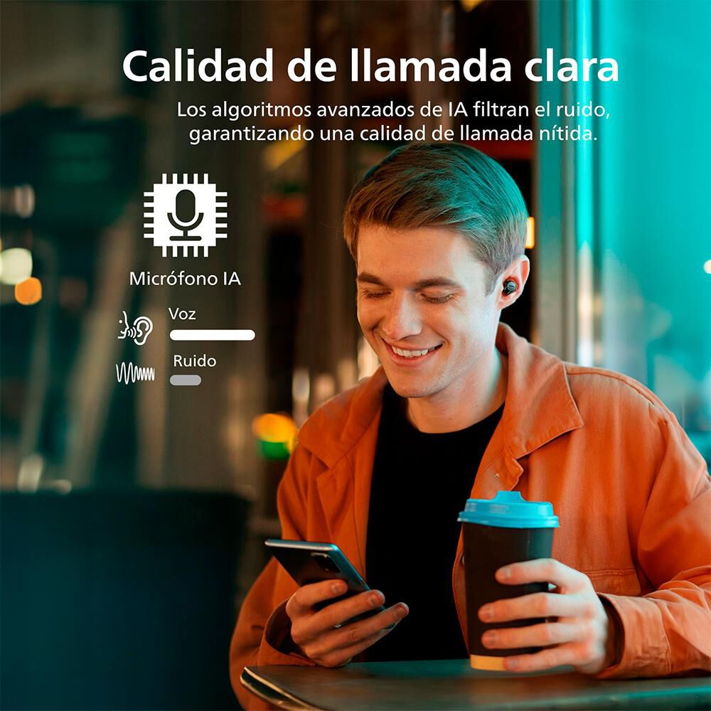 Audífonos Bluetooth Philips TAT1209BK image number 2.0