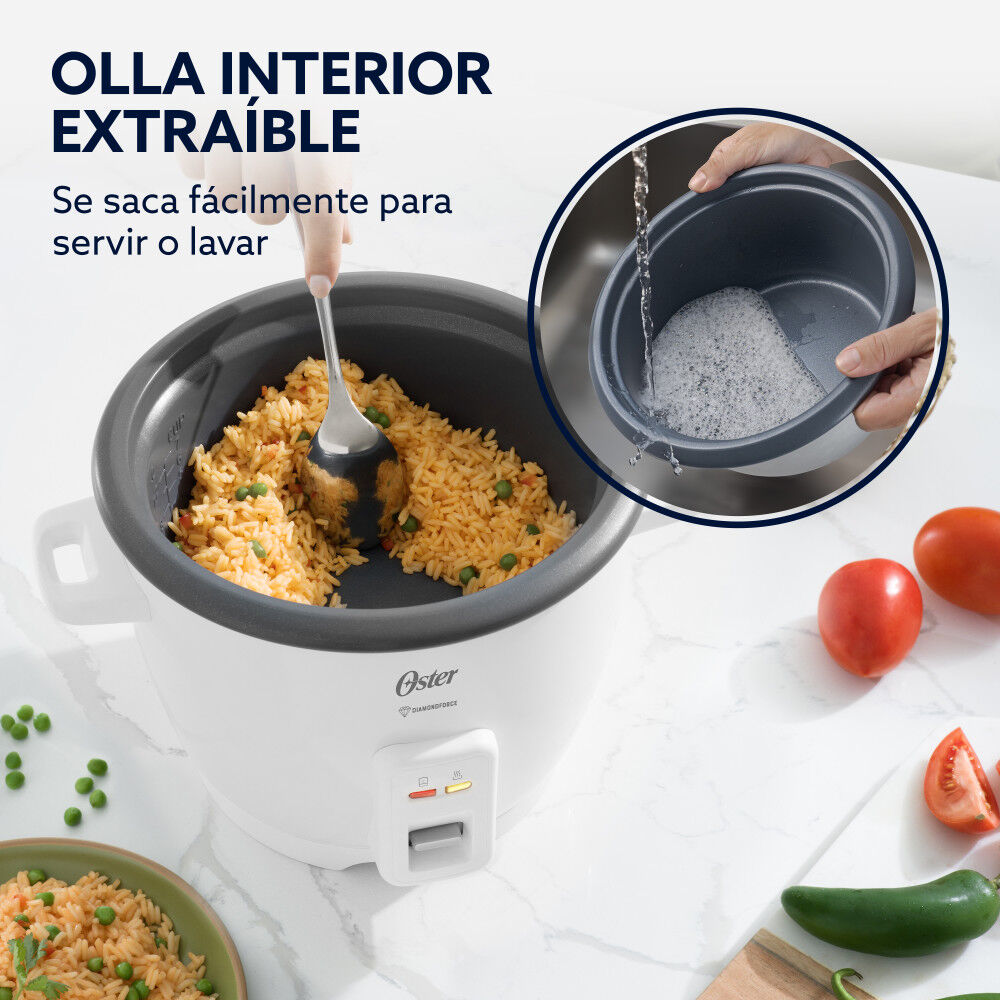 Arrocera Oster 7 Tazas Antiadherente Diamondforce Ckstrcb7dfwht image number 6.0
