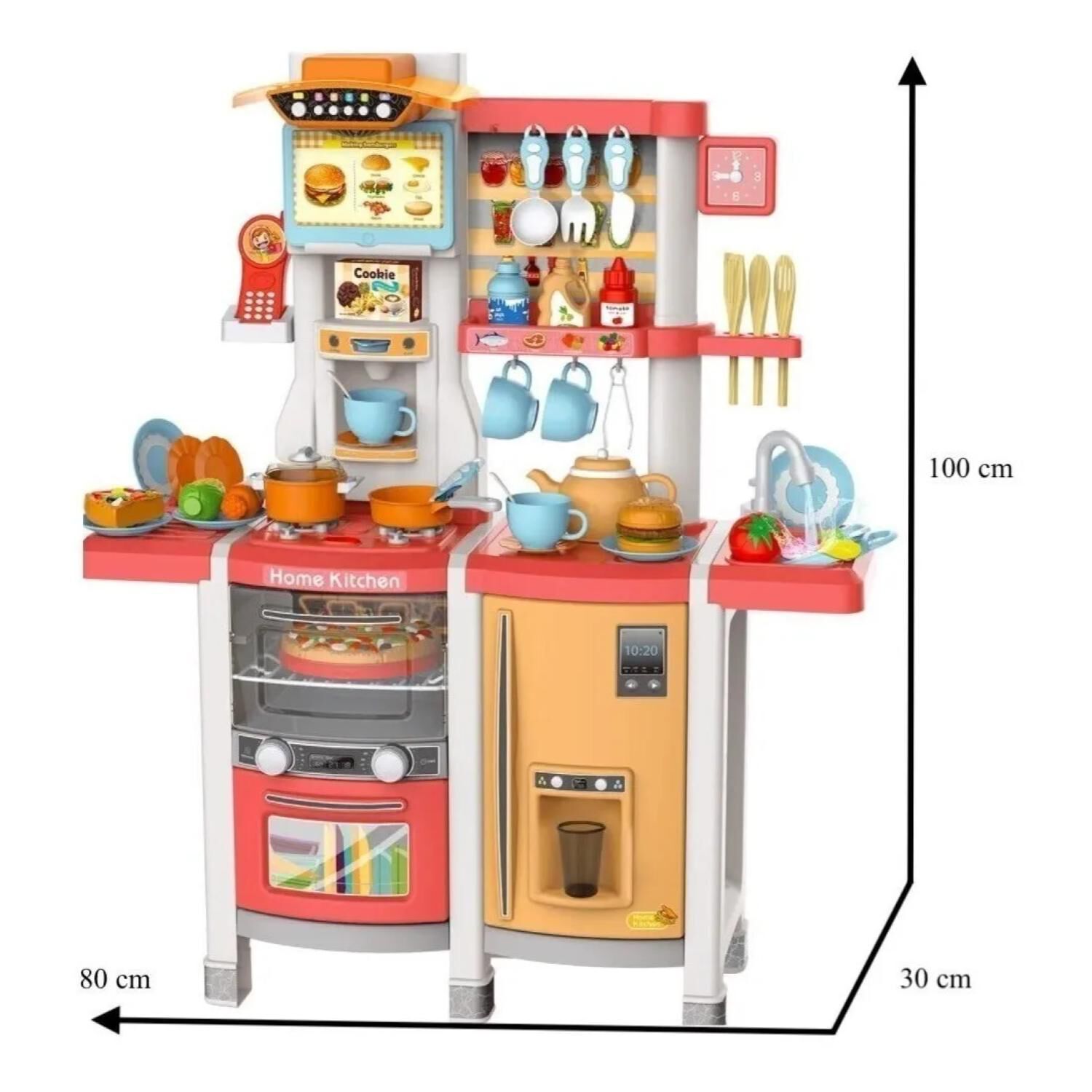 Juguete Set Cocina 65 Piezas Luz Sonido Rosado Infantil 100cm image number 1.0