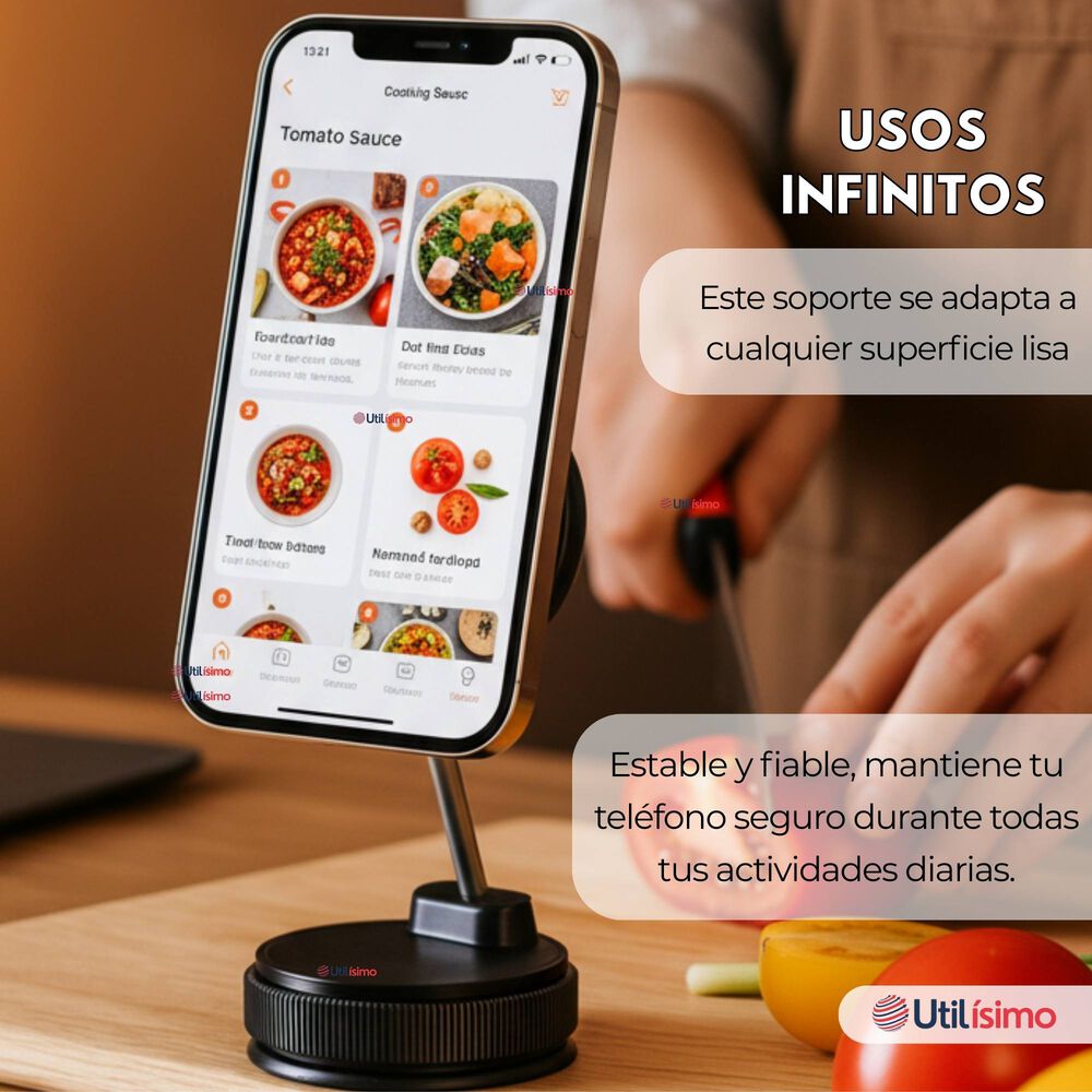 Soporte De Auto Celular Magn&eacute;tico Iphone Android Negro image number 7.0