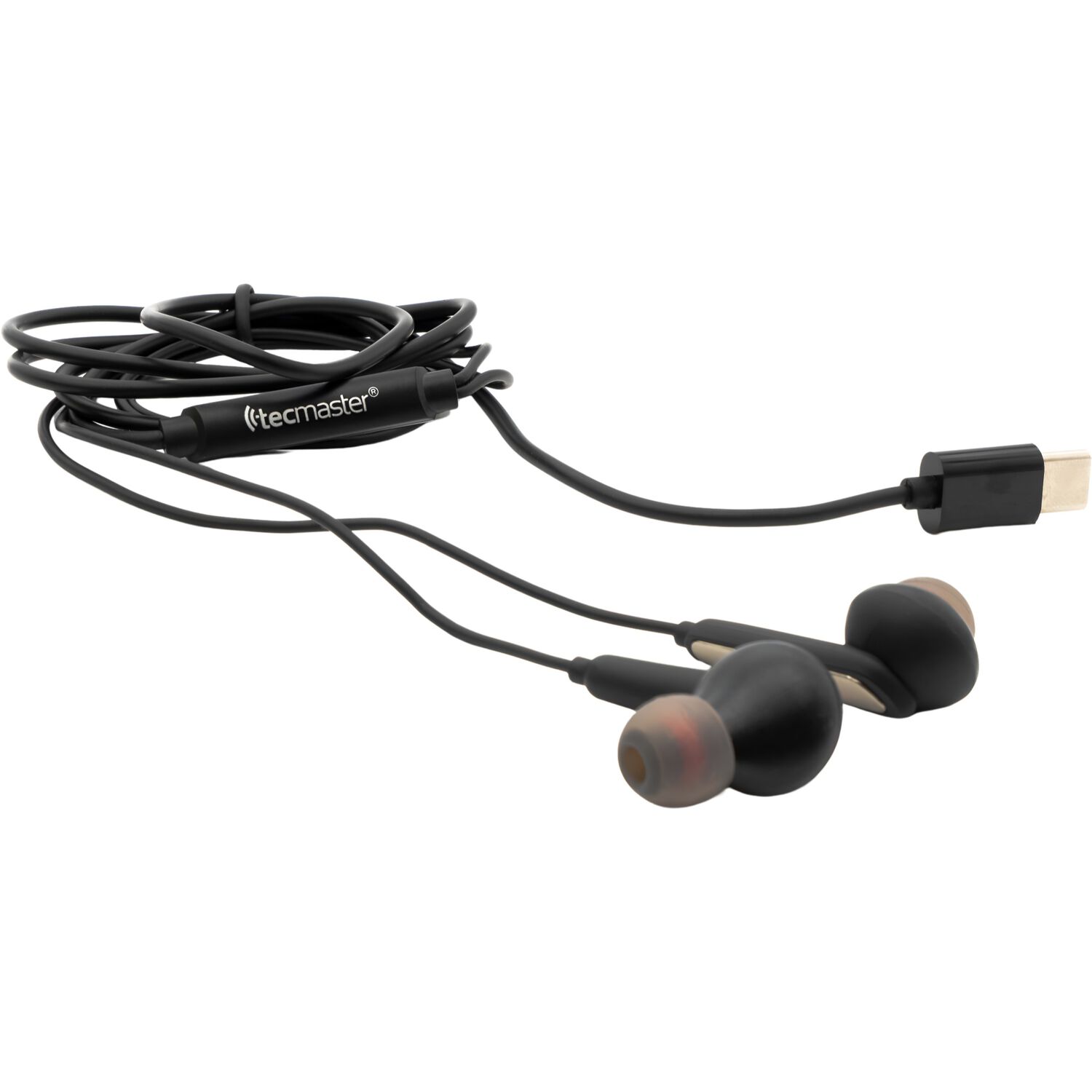 Aud&iacute;fonos Tecmaster Tm-300517 Usb-c Negro Con Micr&oacute;fono image number 2.0
