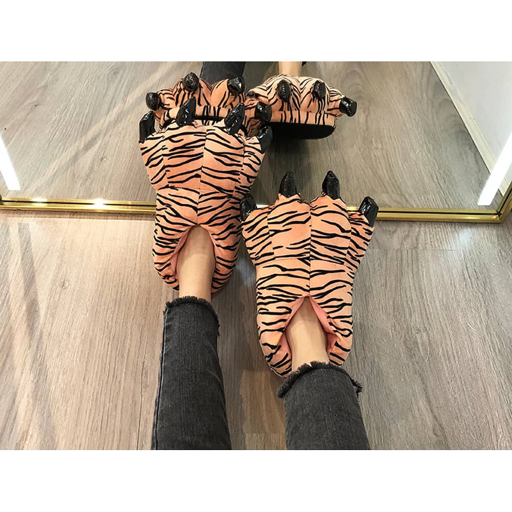 Pantuflas De Garra De Monstruo Suaves Y C&aacute;lidas Trigre image number 2.0